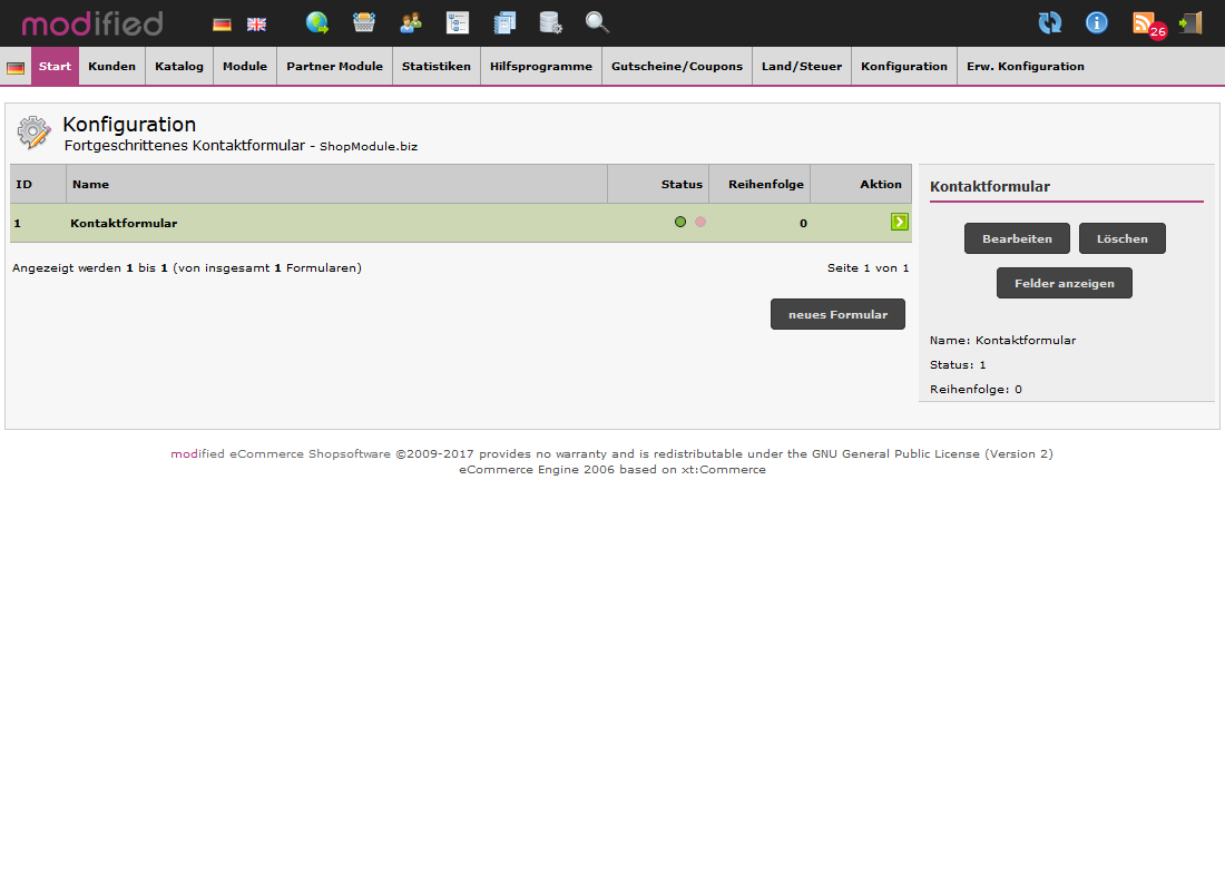 Fortgeschrittenes Kontaktformular 3