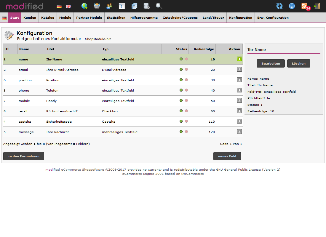 Fortgeschrittenes Kontaktformular 5