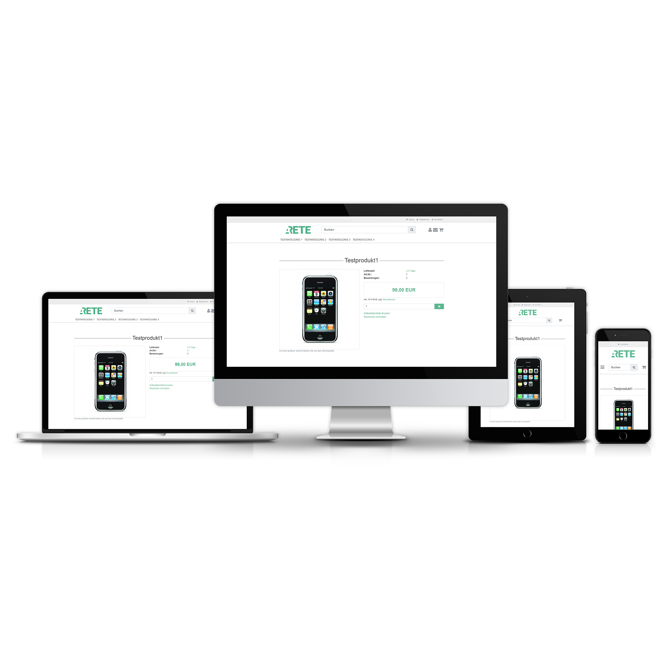 Mobile First – responsives Template ARETE 2