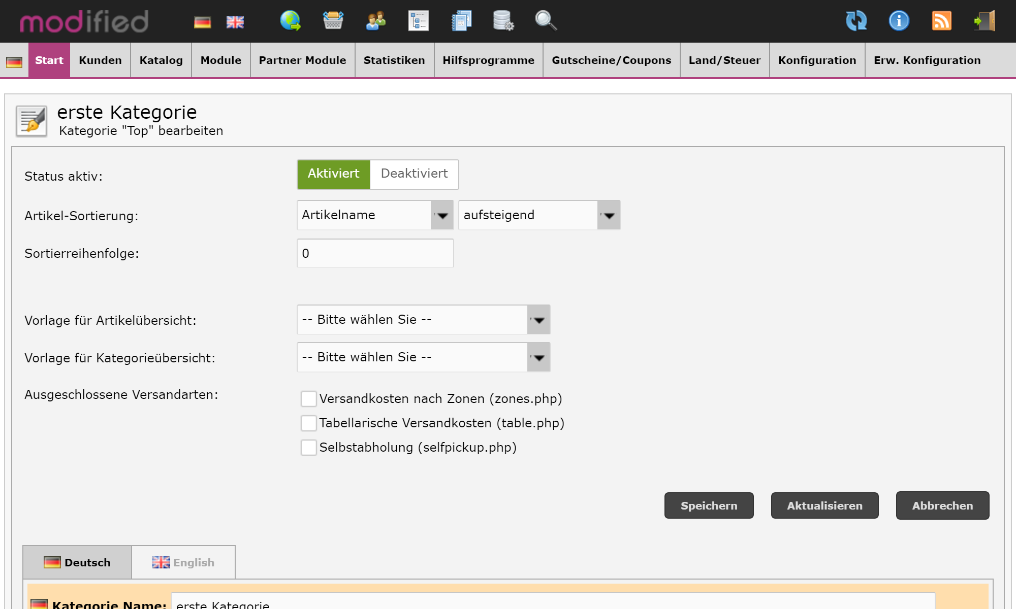 Ausgeschlossene Versandarten 4