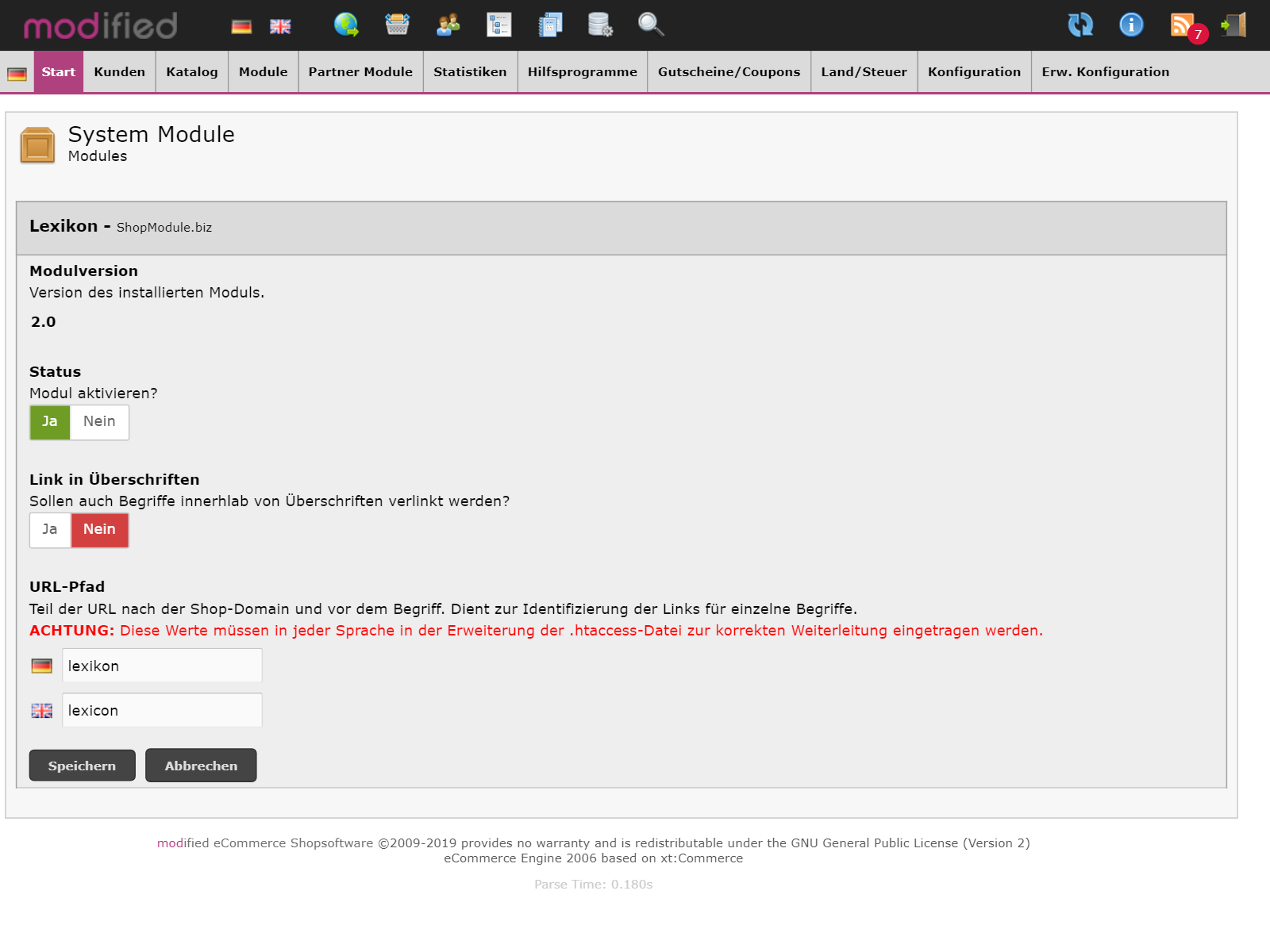 Lexikon-Modul für Fachbegriffe 6