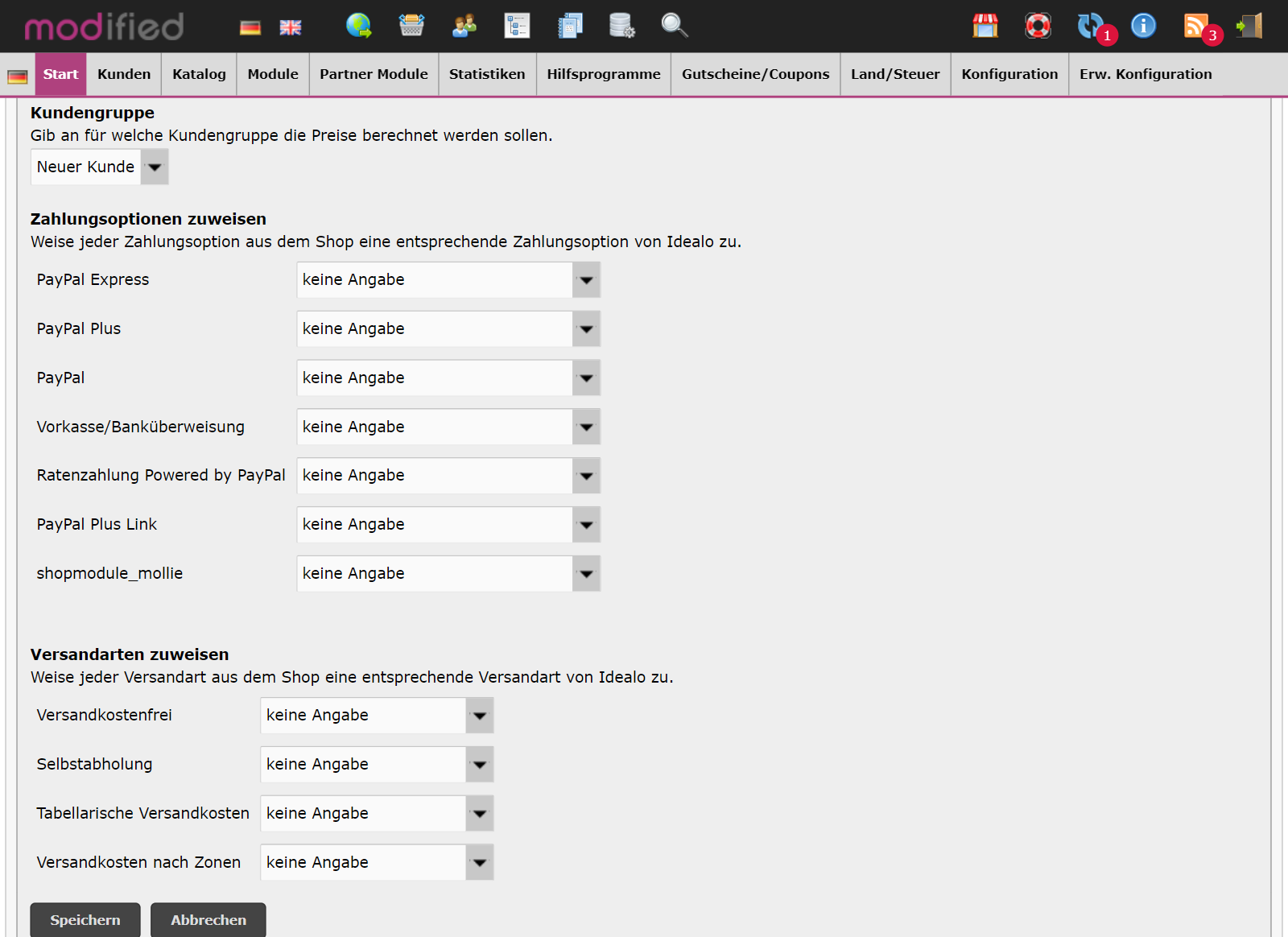 Idealo Export für modified eCommerce 4
