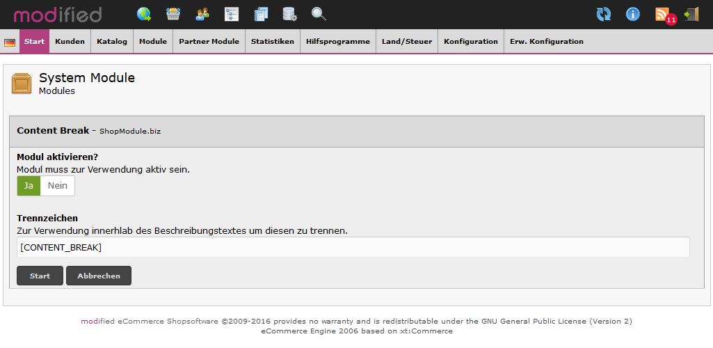 Trennung von Beschreibungstexten 2
